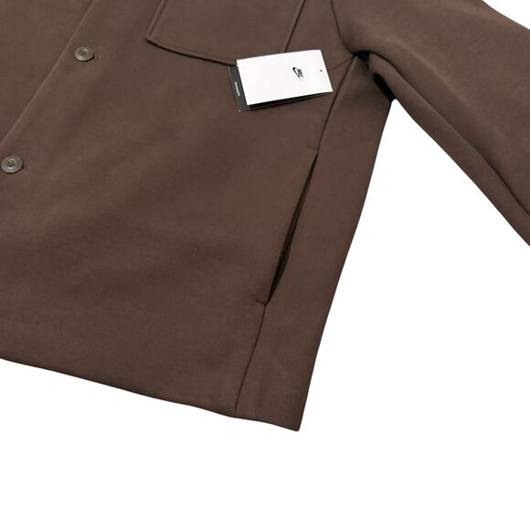 Nike Tech Fleece Shacket Oversized Fit Brown Jacket FZ7566-237 Men's Size Large - Picture 4 of 11